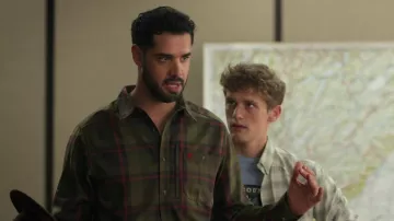 Fjallraven Green Plaid Shirt worn by Mason (Esteban Benito) as seen in Happiness for Beginners