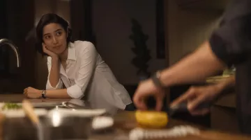 Black dial watch worn by Yurika Katase (Azusa Okamoto) as seen in Drops of God (S01E06)