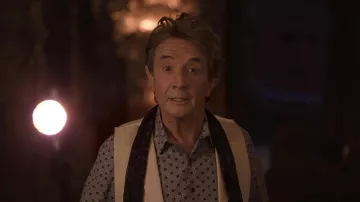 Printed button down shirt worn by Oliver Putnam (Martin Short) as seen in Only Murders in the Building (S03E01)