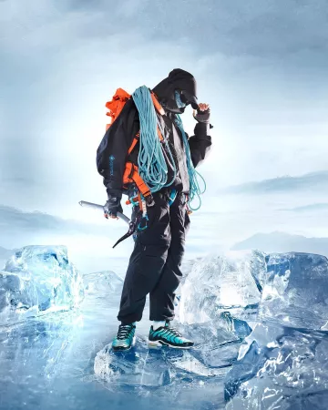 Grey FaceMask pour l’hiver porté par Inoxtag sur son compte Instagram @inoxtag