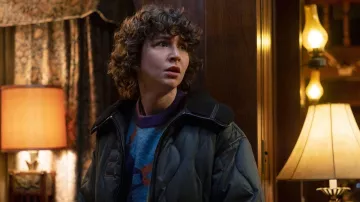 Quilted grey jacket worn by James (Miles McKenna) as seen in Goosebumps TV series (Season 1)