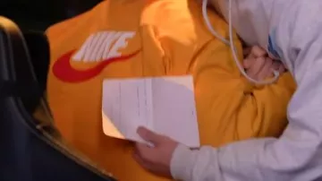 The orange Nike jacket worn by Michou in the YouTube video TRY NOT TO BE UNCOMFORTABLE! ???? (The worst videos on the internet)