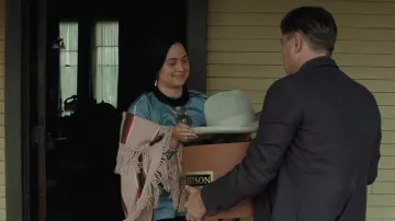 Stetson Hat box held by Ernest Burkhart (Leonardo DiCaprio) in Killers of the Flower Moon