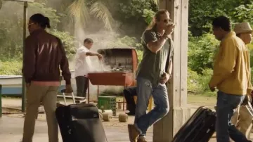 Suede boots worn by Jack Trainer (Brad Pitt) in The Lost City movie