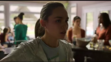 White Camo Full-Zip Hoodie worn by Jackie Veda (Genevieve Kang) in Locke & Key