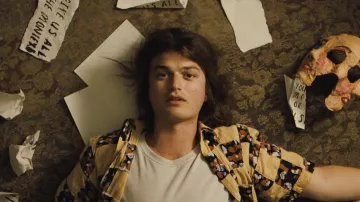 Printed shirt worn by Baron (Joe Keery) as seen in Marmalade movie outfits