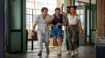 White polo shirt worn by Ashley (Liza Koshy) as seen in Players