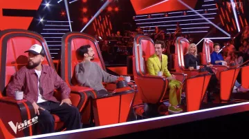 Les sneakers vertes portées par Mika dans l'émission The Voice du 10 février 2024