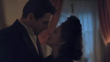 Flower earrings worn by Coco Chanel (Juliette Binoche) as seen in The New Look (Season 1)