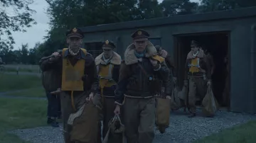 Military hat cap worn by Maj. Gale 'Buck' Cleven (Austin Butler) as seen in Masters of the Air (S01E04)
