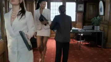 White Tweed Blazer and Skirt set worn by Renee (Fola Evans-Akingbola) as seen in Upgraded