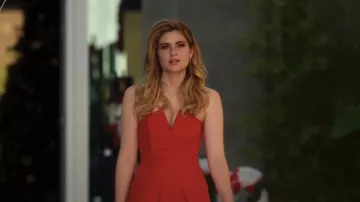 Red dress worn by Nell (Taylor Ann Thompson) as seen in Ladies of the '80s: A Divas Christmas wardrobe