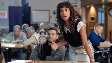 Top worn by Hadley (Lyndie Greenwood) as seen in CrimeTime: Freefall