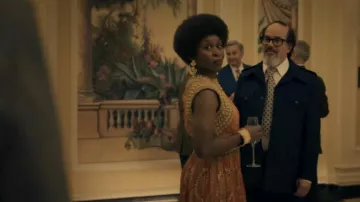 Robe imprimée portée par Aretha Franklin (Cynthia Erivo) dans la série télévisée Genius (S03E05)