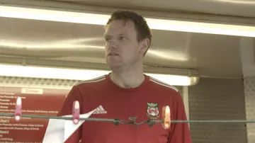 Wrexham AFC Adidas Red Crewneck worn by Wayne Jones in Welcome to Wrexham TV show