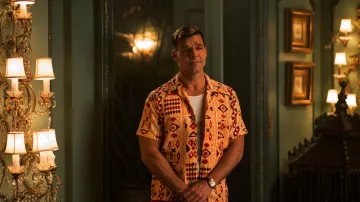 Geometric print Shirt worn by Robert (Ricky Martin) as seen in Palm Royale (Season 1 Episode 2)