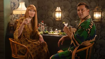 Green Printed Shorts and Shirt Set worn by Robert (Ricky Martin) in Palm Royale (S01E03)