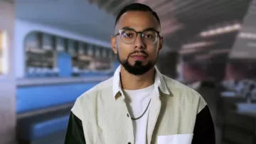Chemise en velours côtelé color block portée par Danny Garcia dans la série télévisée Top Chef (saison 21)
