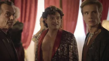 Printed Dressing Gown worn by Pontello (Johann Dionnet) as seen in Supersex (S01E03)
