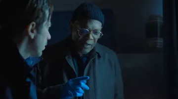 Wool coat worn by Dan Lawson (Samuel L. Jackson) as seen in Damaged movie outfits