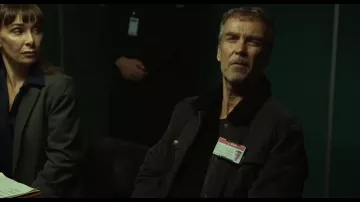 Fur collar jacket worn by McGregor (John Hannah) as seen in Damaged movie