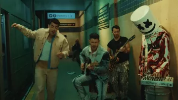 Tye and Dye Jacket worn by Marshmello in Leave Before You Love Me with Jonas Brothers (Official Music Video)