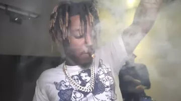 Iced Out Gold Cuban Link Chain worn by Juice Wrld in In My Head music video