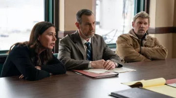 Corduroy sherpa jacket worn by Virgil Poe (Mark Pellegrino) as seen in American Rust (Season 2)