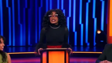 Gafas de ojo de gato usadas por Keke Palmer como se ve en Password en abril de 2024