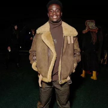 Blouson en cuir porté par Bukayo Saka sur son compte Instagram @bukayosaka87