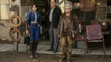 Leather jacket worn by Ma June (Dale Dickey) as seen in Fallout TV show (Season 1)