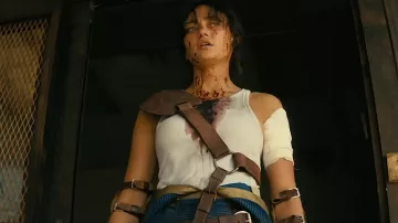 White Tank Top worn by Lucy (Ella Purnell) as seen in Fallout (Season 1)