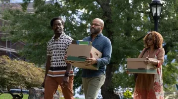 Flowing red dress of Coraline (Erika Alexander) in American Fiction