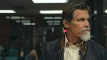 Blue zip jacket worn by Royal Abbott (Josh Brolin) as seen in Outer Range (Season 2)