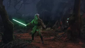 Extrait de The Acolyte Saison 1 : Sabre laser utilisé par Jecki Lon (Dafne Keen) dans la série Star Wars sur Disney+