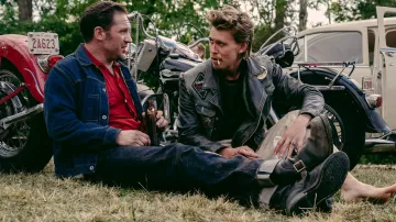The Bikeriders Movie Outfits: Tom Hardy is wearing Leather Biker Boots to play Johnny
