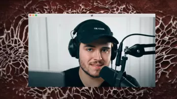 La casquette "ok cool" portée par Simon Puech dans la vidéo YouTube Ce qu'Uber Eats et Deliveroo vous cachent (reportage)