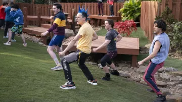 Cobra Kai TV Series Outfits: Jacob Bertrand is wearing Sneakers to play Hawk AKA Eli Moskowitz in season 6, episode 1