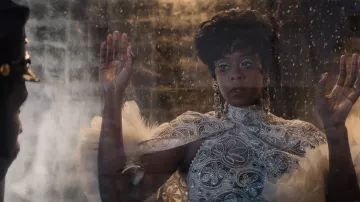 Lady in the Lake Outfits: Cleo Johnson (Moses Ingram) is wearing Silver Embroidered Dress in season 1, episode 3