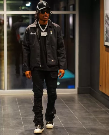 Duke Dennis is wearing Black Cargo Pants on his Instagram account @dukedennis