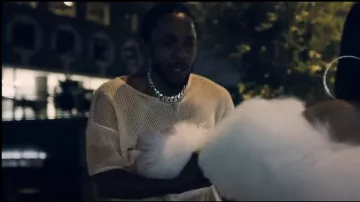 Kendrick Lamar is wearing white top in LOYALTY. music video feat. Rihanna
