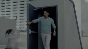 Bad Boys : Ride or Die Penderie : Mike Lowrey (Will Smith) porte un pull en tricot turquoise