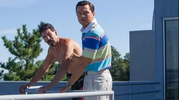 The Wolf of Wall Street Wardrobe: Jordan Belfort (Leonardo DiCaprio) is wearing Striped Polo Shirt