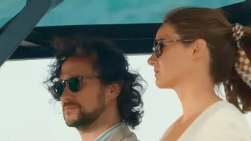 Outfits & fashion accessories from Killer Heat: Joseph Gordon-Levitt is wearing havana sunglasses to play Nick Bali in Amazon Originals Movie