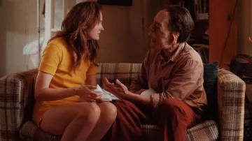 Outfits of A Different Man Movie: Ingrid (Renate Reinsve)  wears Yellow top and shorts set