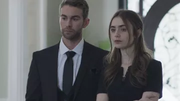 Outfits of Inheritance: William Monroe (Chace Crawford) wears a blue suit in the movie