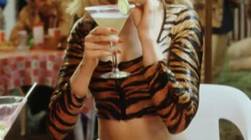 Sequin Tiger Print Crop Top worn by Suzanne Stone (Nicole Kidman) in To Die For