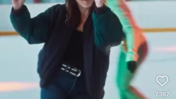 Black studded leather belt by Cécile Béghin (Juliette Armanet) in Partir un jour