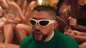 Lunettes de soleil portées par Bad Bunny dans le clip Bad Bunny, Bryant Myers - Seda ( Video Oficial )