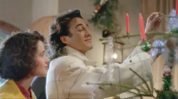 Andrew Ridgeley's white coat in Last Christmas video of Andrew Ridgeley in Wham! - Last Christmas (Official Video)